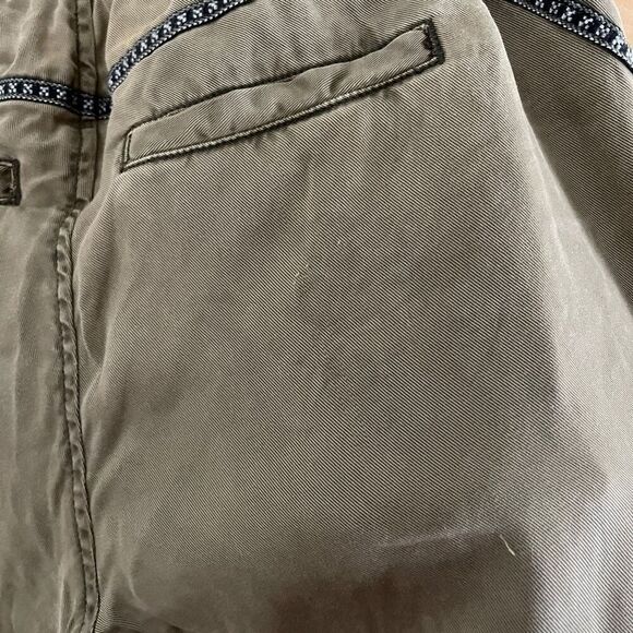 Anthropologie Embroidered Lyocell Khaki Pants - Picture 6 of 11